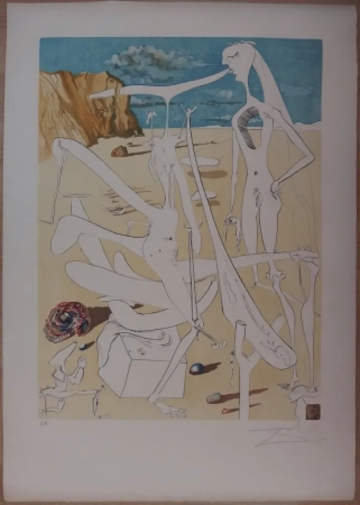 Acquaforte Dali - Infraterrestres adorés par Dali