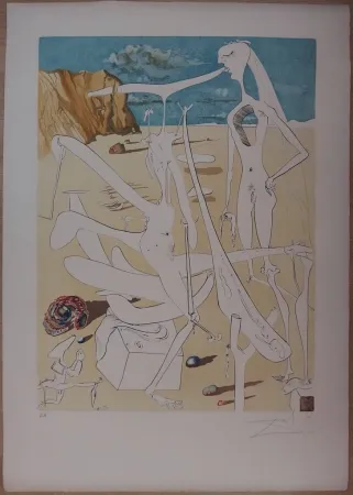 Acquaforte Dali - Infraterrestres adorés par Dali
