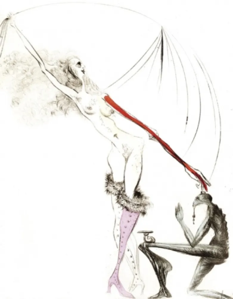 Incisione Dali - La botte violette