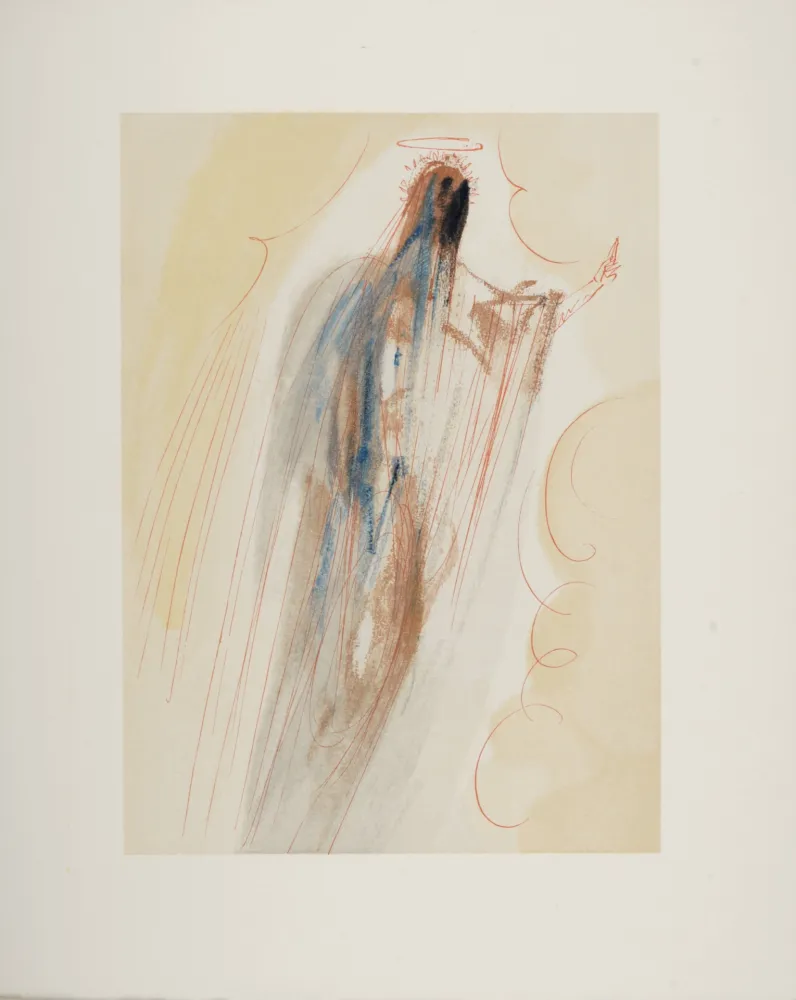 Incisione Su Legno Dali - La Création des Anges, 1963