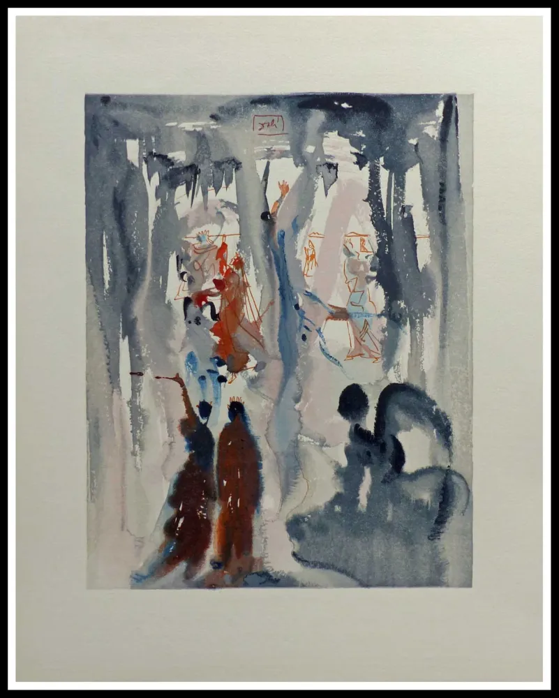 Incisione Su Legno Dali - LA DIVINE COMEDIE - Ainsi fut créée la Terre