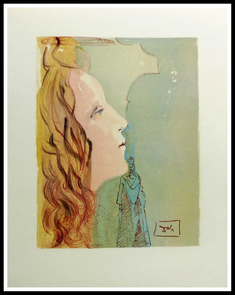 Incisione Su Legno Dali - LA DIVINE COMEDIE - Béatrice