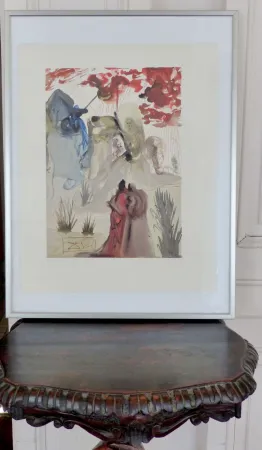 Incisione Su Legno Dali - LA DIVINE COMEDIE - La divine forêt