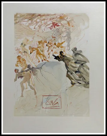 Incisione Su Legno Dali - LA DIVINE COMEDIE - La Luxure