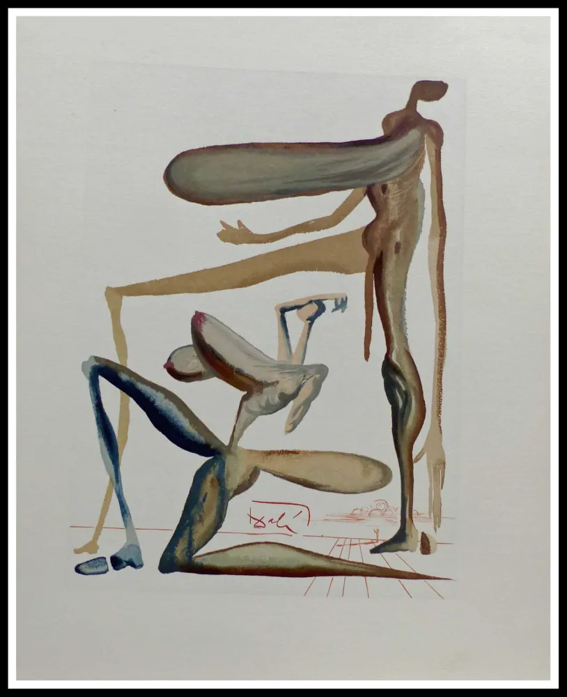 Incisione Su Legno Dali - LA DIVINE COMEDIE - La prodigalité