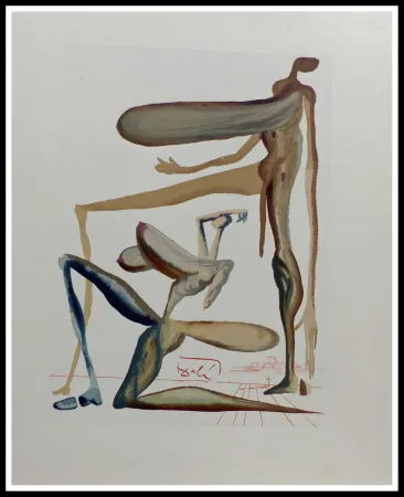 Incisione Su Legno Dali - LA DIVINE COMEDIE - La prodigalité