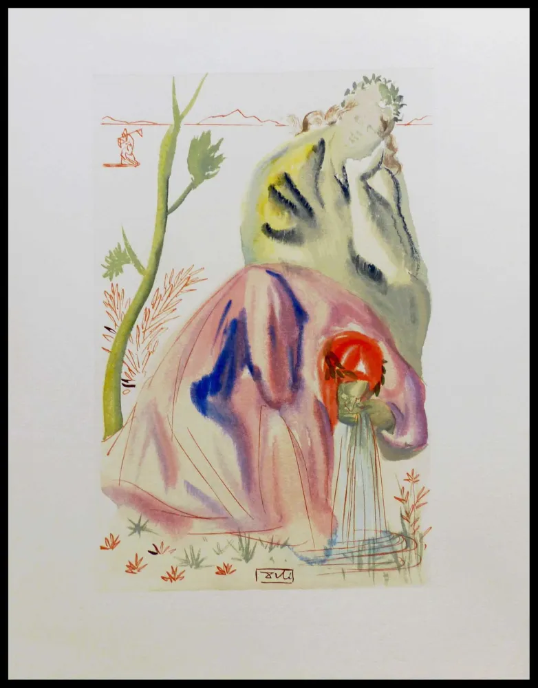 Incisione Su Legno Dali - LA DIVINE COMEDIE - La Source