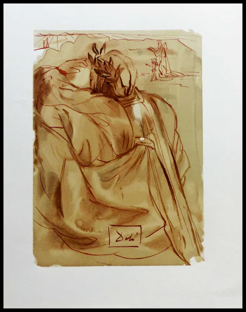 Incisione Su Legno Dali - LA DIVINE COMEDIE - L'annonce d'un grand évènement