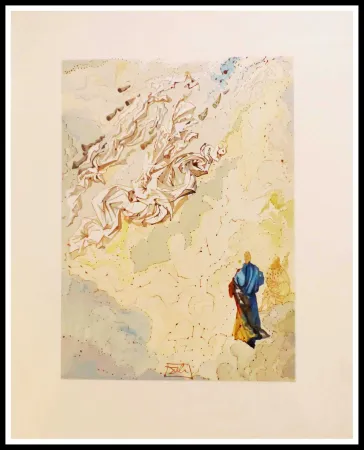 Incisione Su Legno Dali - LA DIVINE COMEDIE - Le 6ème ciel de Jupiter