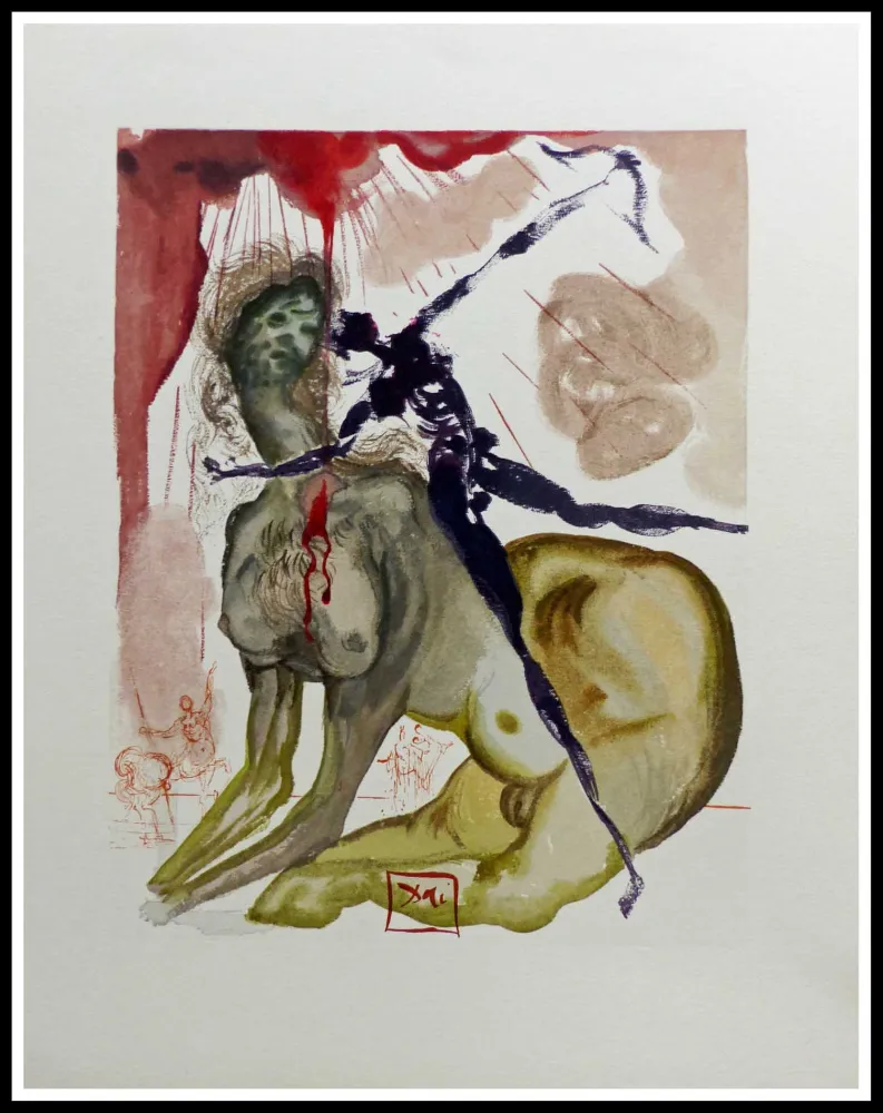 Incisione Su Legno Dali - LA DIVINE COMEDIE - Le Minotaure