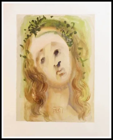 Incisione Su Legno Dali - LA DIVINE COMEDIE - Le visage de Virgile