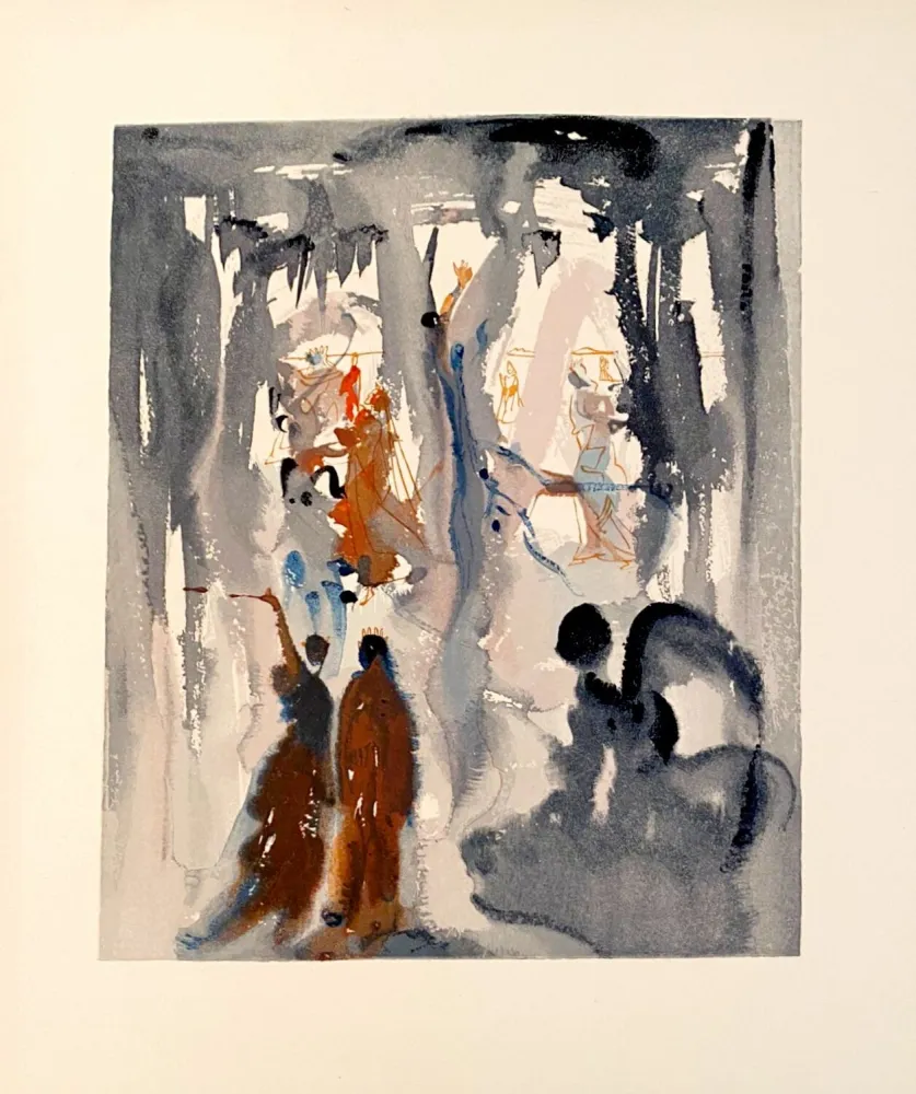 Incisione Su Legno Dali - La Divine Comédie - Paradis 13 - Ainsi fut créée la Terre