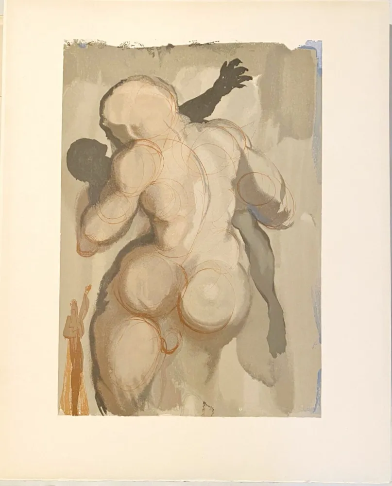 Incisione Su Legno Dali - La Divine Comédie - Purgatoire 06 - Les morts par violence