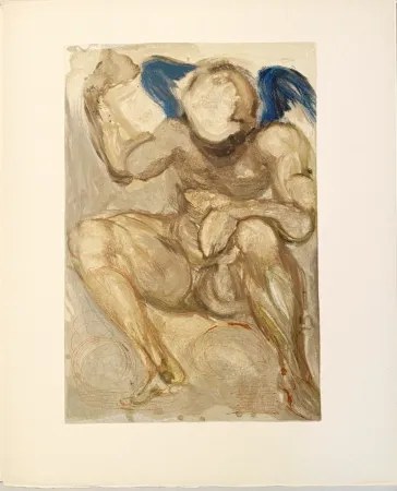 Incisione Su Legno Dali - La Divine Comédie - Purgatoire 15 - L'Envie