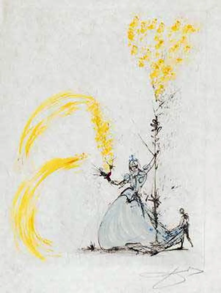 Incisione Dali - La Fille a Page