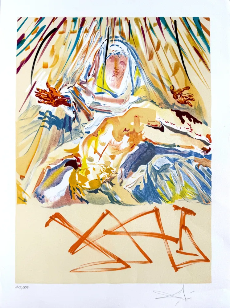 Litografia Dali - La Pietà nera (The Black Madonna)