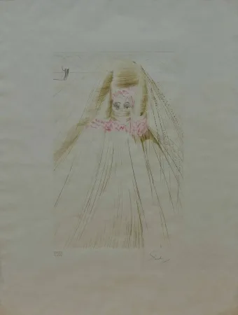 Acquaforte Dali - La regina con la tunica di seta