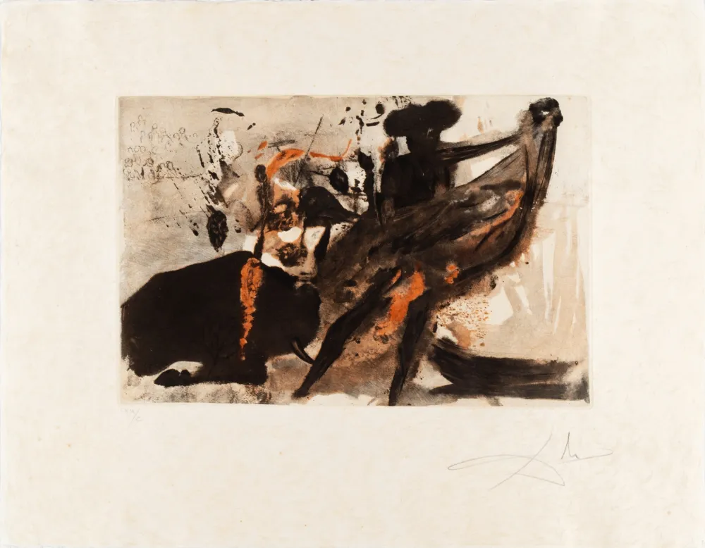 Rotocalcografia Dali - La Tauromachie Individuelle (Bullfight)