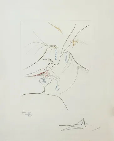 Acquaforte Dali - LE BAISER (THE KISS)