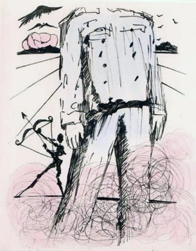 Incisione Dali - Le bust de Mao