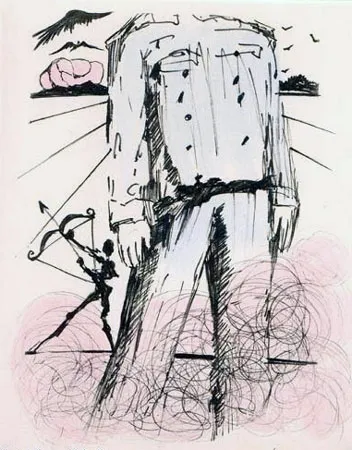 Incisione Dali - Le bust de Mao