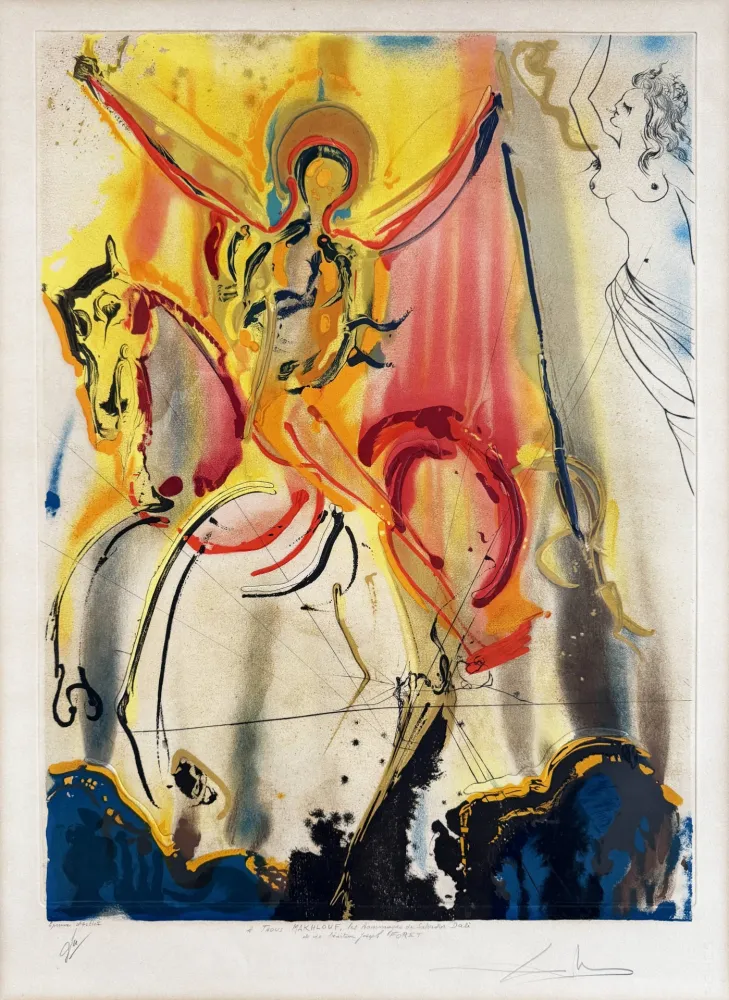 Acquaforte E Acquatinta Dali - Le Cavalier Triomphant