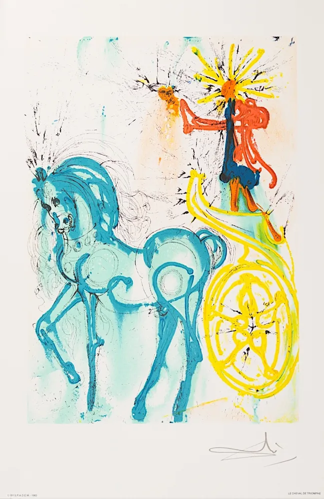 Litografia Dali - Le Cheval de Triomphe (Horse of Triumph)