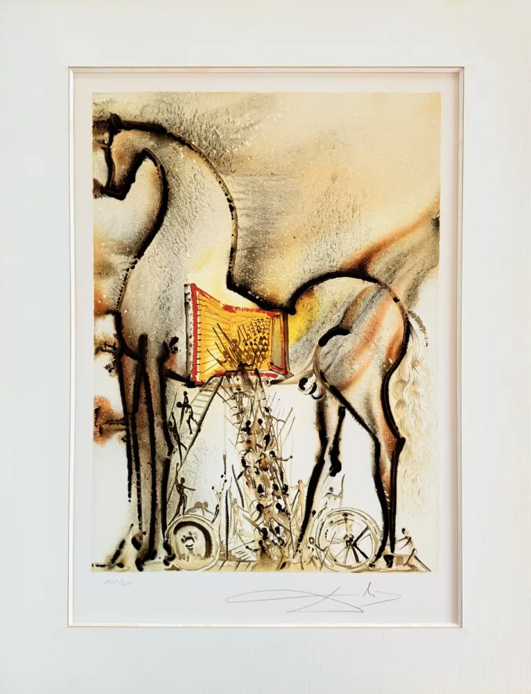 Litografia Dali - Le cheval de Troie