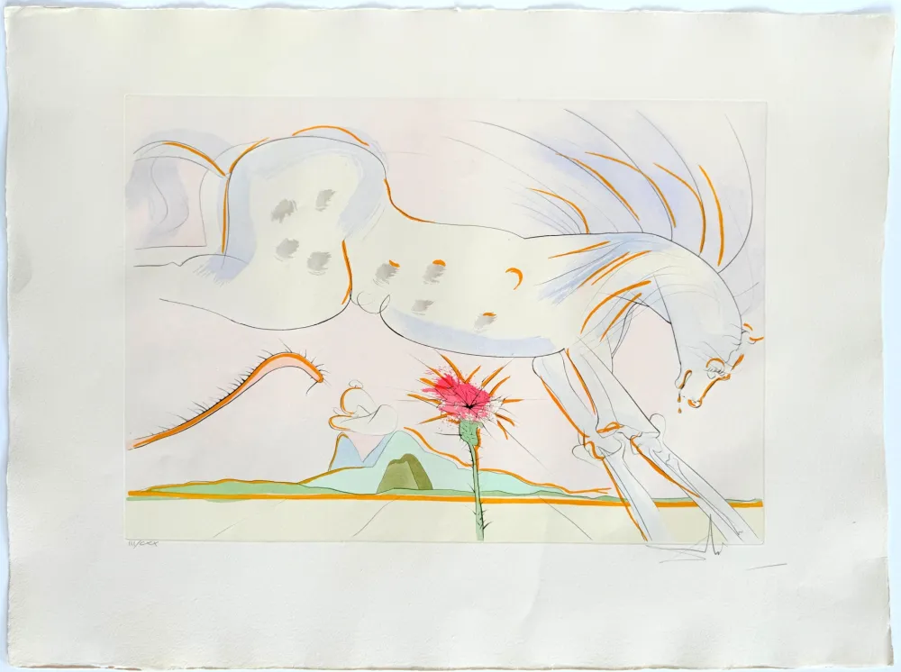 Acquaforte Dali - Le Cheval et le Loup (The Horse and the Wolf)