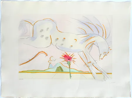 Acquaforte Dali - Le Cheval et le Loup (The Horse and the Wolf)