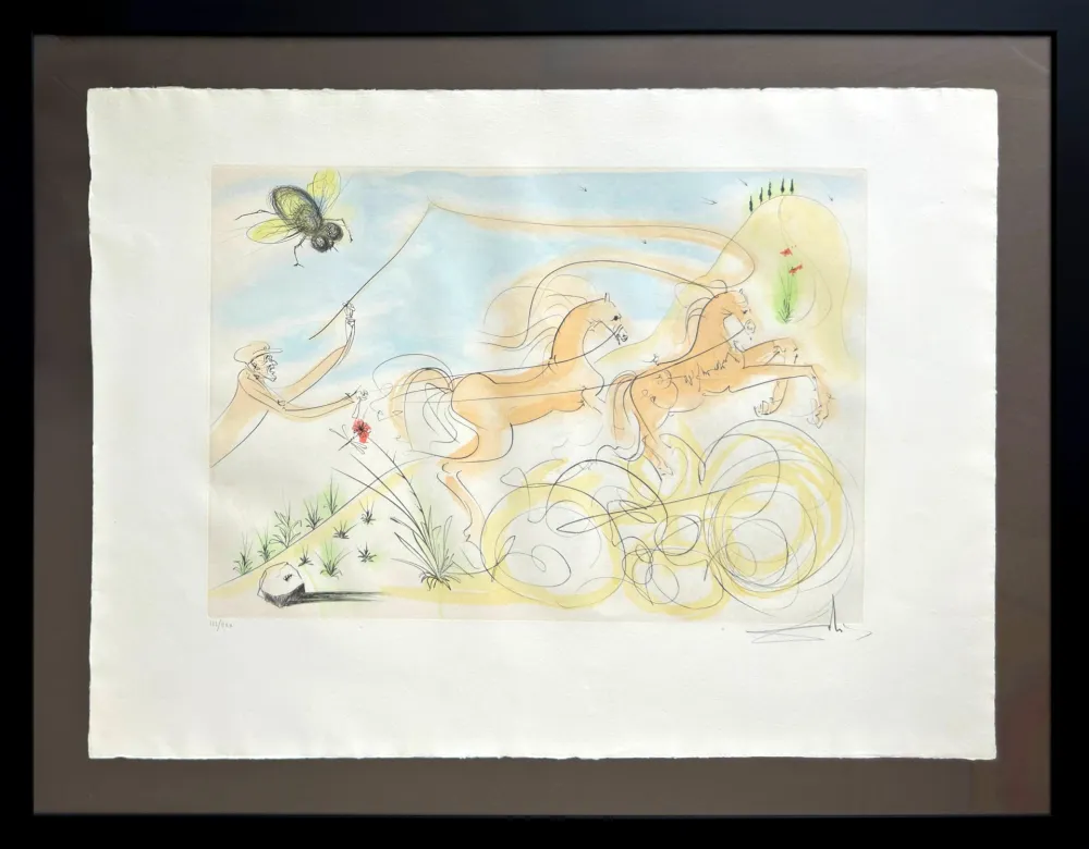 Acquaforte Dali - Le Coche et la Mouche (The Coach and the Fly)