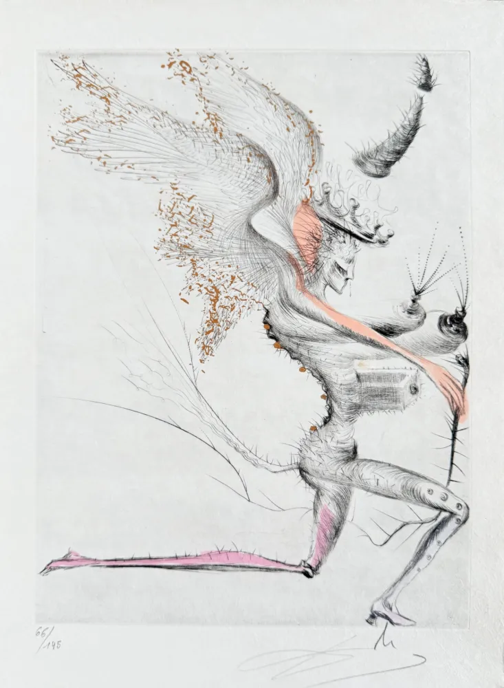 Incisione Dali - Le Démon ailé
