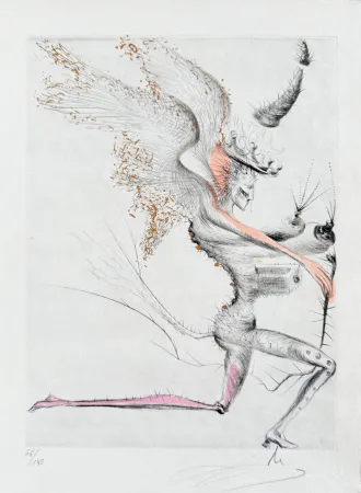 Incisione Dali - Le Démon ailé