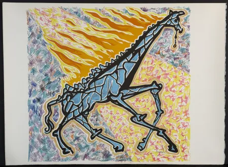Litografia Dali - Le Jungle Humaine Le Girafe en Feu