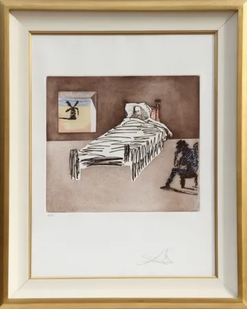 Incisione Dali - Le Legacy from Historia de Don Quichotte de la Mancha