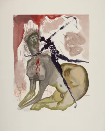 Incisione Su Legno Dali - Le Minautore, 1963