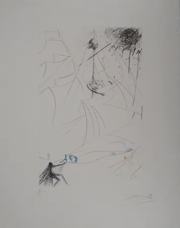 Incisione Dali - Le Vaisseau fantôme : Hommage à Wagner