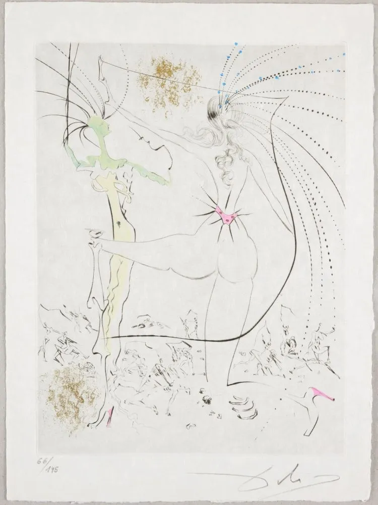 Acquaforte Dali - Les Fesses piquantes, Piquant Buttocks