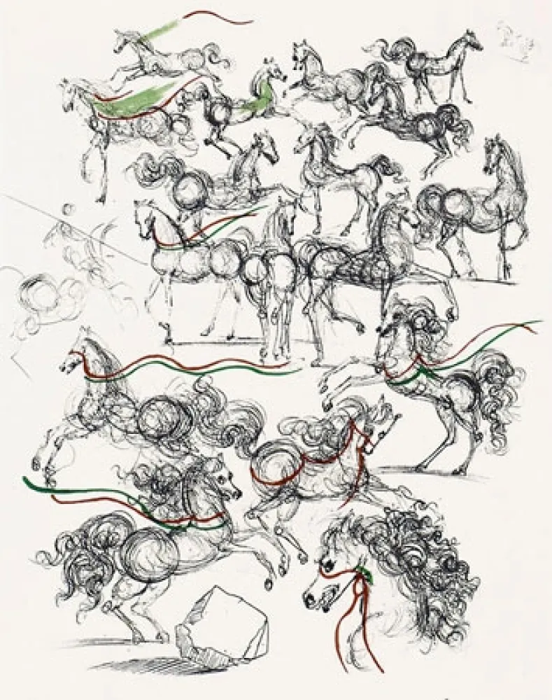 Incisione Dali - Les Petits Chevaux (Small Horses)