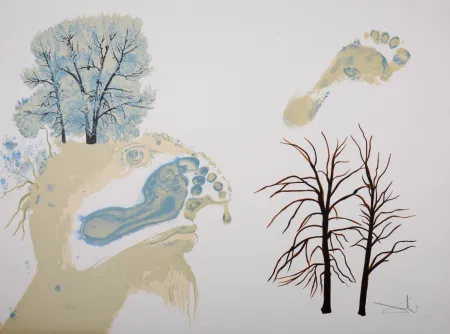 Litografia Dali - Les Saisons - Winter 