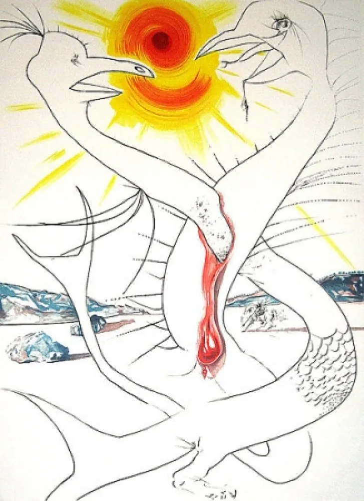 Incisione Dali - Mars and Jupiter