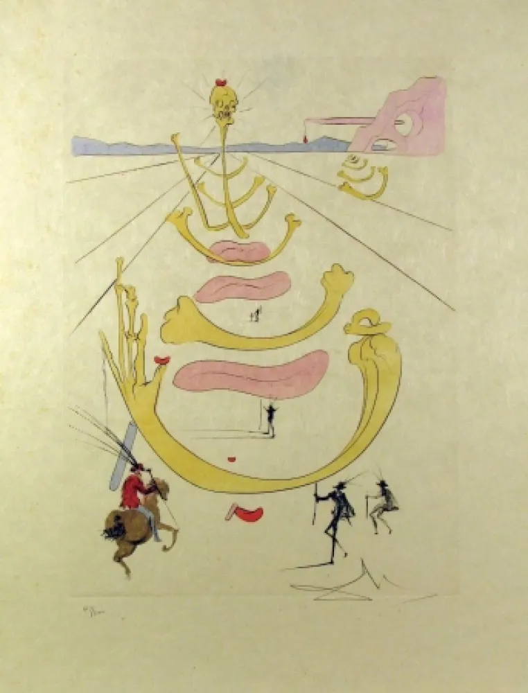 Acquaforte E Acquatinta Dali - Masque De La Mort