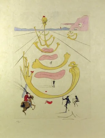 Acquaforte E Acquatinta Dali - Masque De La Mort