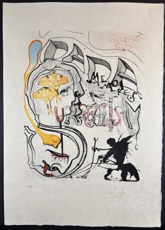 Incisione Dali - Memories of Surrealism Angel of Dada Surrealism