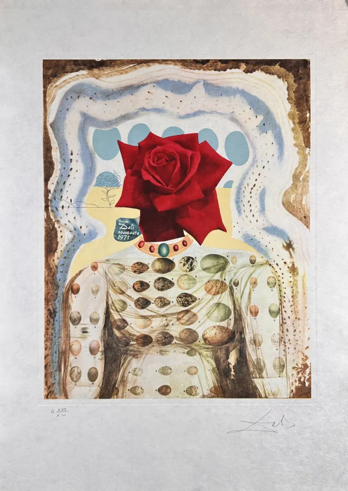 Incisione Dali - Memories of Surrealism Surrealist Flower Girl