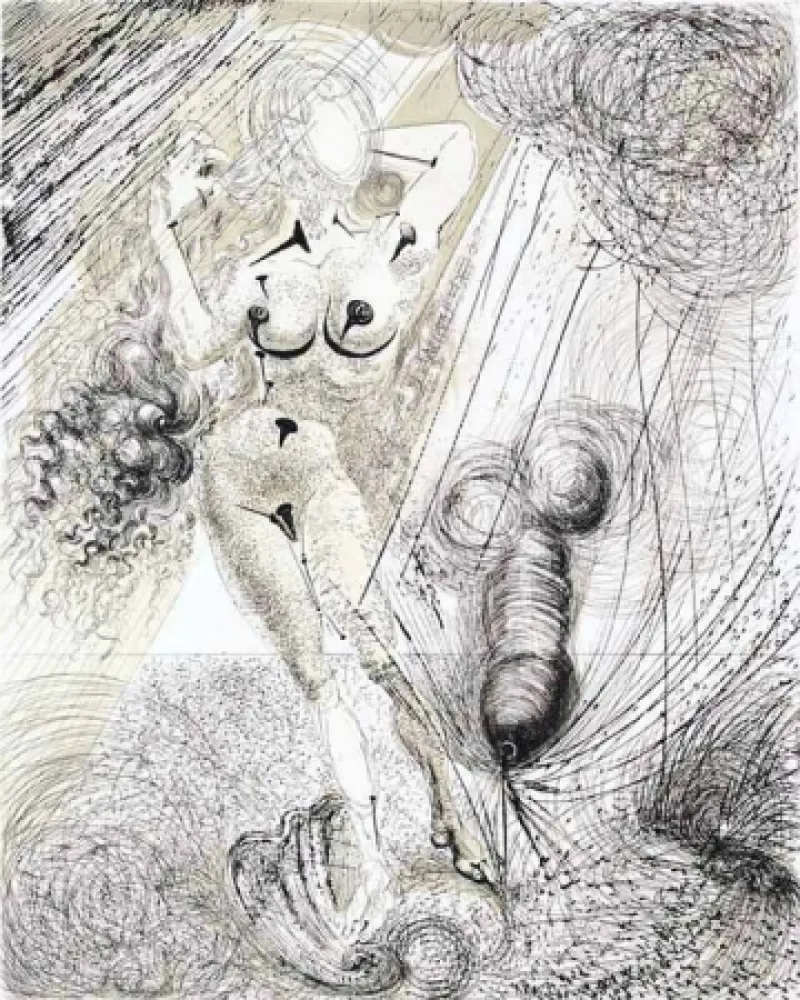 Incisione Dali - Naissance de Venus (Birth of Venus)