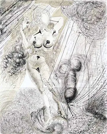 Incisione Dali - Naissance de Venus (Birth of Venus)