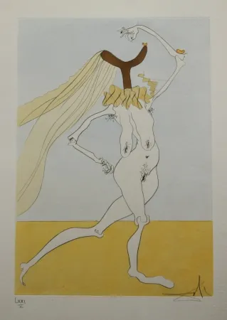 Acquaforte Dali - Nu aux Voilettes / Nude with Veils