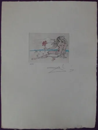 Acquaforte Dali - Nude with rose