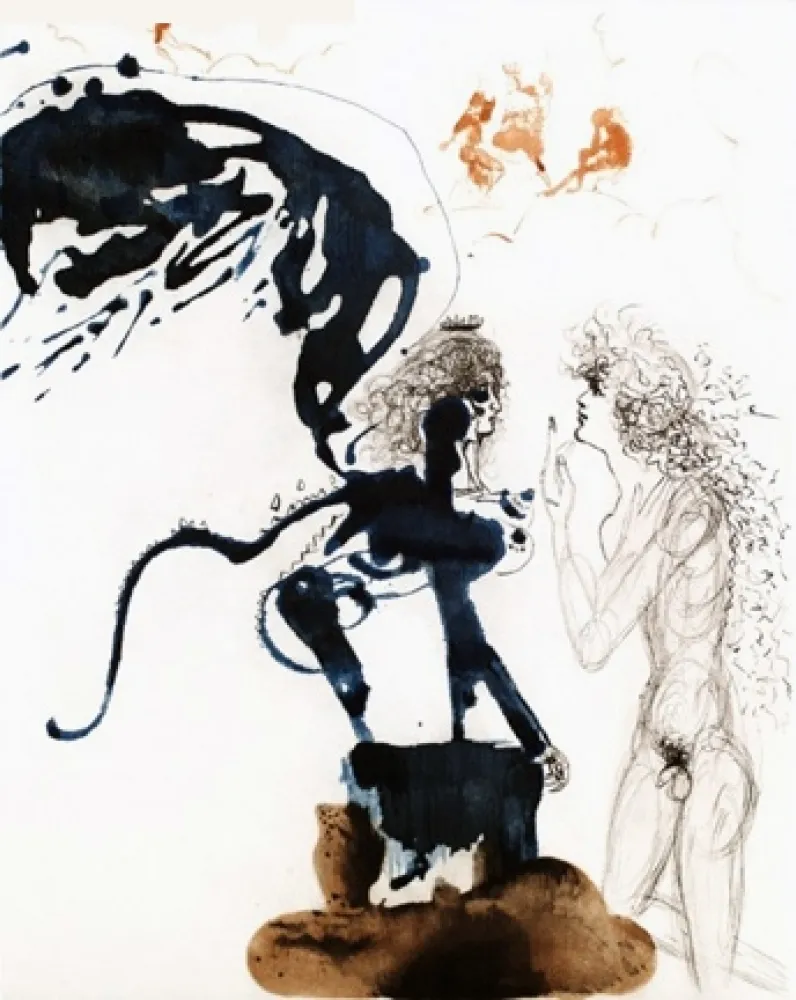 Incisione Dali - Oedipe et le Sphinx (Oedipus and the Sphinx)